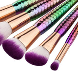 5 Mermaid Makeup Brushes Set Beauty Tools Powder Brush