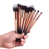 10pcs Makeup Brush Set (Gold black 10pcs)