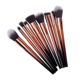 10pcs Makeup Brush Set (Gold black 10pcs)